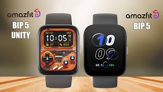 Amazfit Bip 5 Unity VS Amazfit Bip 5  Full Comparison [upl. by Ahc]