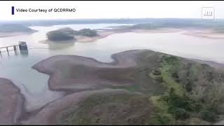 Aerial footage of La Mesa Dam in critical level [upl. by Harelda113]