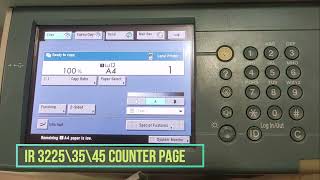 How To Take Canon IR 32253545 Counter Page  canon ir3225 Reading sheet [upl. by Atiral304]