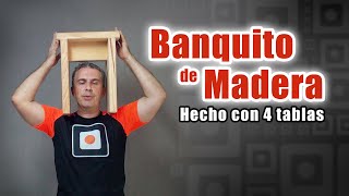 Banquito de madera  Taburete de madera  BANCO DE MADERA  Banca de madera  FACIL DE HACER  DIY [upl. by Hanah]