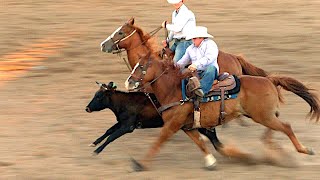 Steer Wrestling  2019 Dumas Cowboy Classic Rodeo Saturday [upl. by Naujd]