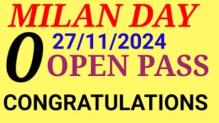 Milan day  27112024 Milan day pana trick today l Milan day strong Jodi trick today l Milan day [upl. by Marsh408]