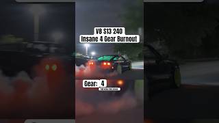 V8 S13 240sx 4 Gear Burnout [upl. by Ira273]