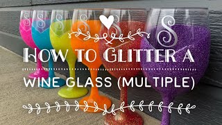 DIY How to glitter a wine glass [upl. by Iva]