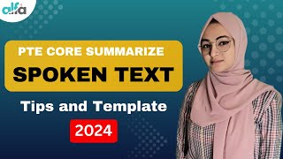 PTE Core Summarize Spoken Text  2024 Tips and Template  100 Tried amp Tested  Alfa PTE [upl. by Ydnam]