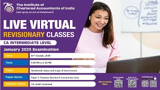 Intermediate Paper3AITL  Topic Residential status amp scope of total Session 2  03 Oct 2024 [upl. by Luedtke806]