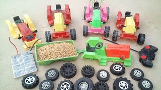 Mini Tractor Making at home  Remote Control Tractor making [upl. by Otilesoj904]