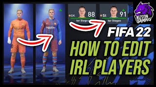 How To EDIT Real Players STATSRATINGCLOTHING In FIFA 22 [upl. by Nalyt]