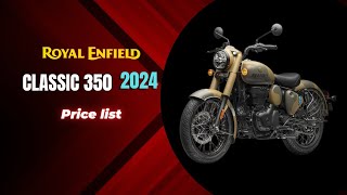 2024 Royal Enfield Classic 350 Price list by colours [upl. by Doy]