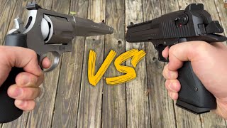 Desert Eagle 50 AE vs 500 SampW Not Even Close [upl. by Aemat]