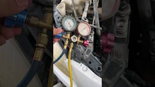 Refill Car AC Gas  Recharge AC Gas  134a  youtube automobile mechanic viralshorts ytshort [upl. by Eugine]