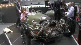 Morgan 3 Wheeler  Geneva Motor Show  evo Magazine [upl. by Ahsinned]