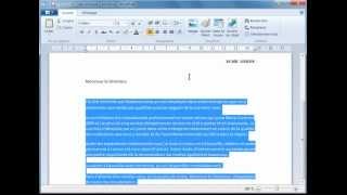 Obtenir une lettre de présentation soignée quotjustifierquot le texte Windows7 [upl. by Eneleh]