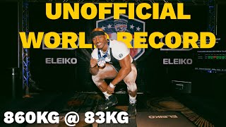 Unofficial World Record Total  860KG  83KG  PA Nats 2024 [upl. by Anjela770]