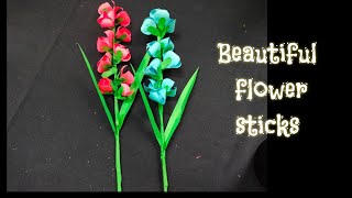 Beautiful Paper Flower Sticks foryou ideas papercrafts flowers craft paperart vlog diycraft [upl. by Nosaes]