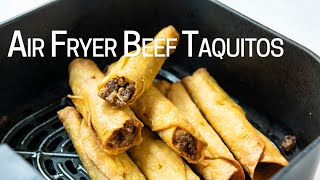 Air Fryer Homemade Beef Taquitos or Flautas  Crunchy Deliciousness [upl. by Holmen887]