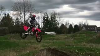 Carson brown ripping a honda cr 250 round an outdoor supercross track [upl. by Yoong]