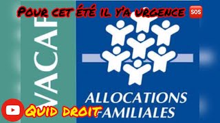 😱Le dispositif VACAF pour partir en vacancesà prix plus de raisonnable pour les allocataires CAF⚠️ [upl. by Neidhardt]