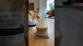 Cracking coffee proteinicedcoffee proteincoffee coffee coffeelover coffeetime icedcoffee [upl. by Ynffit]