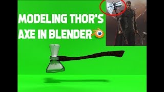 Modeling Thors Axe Avengers Infinity War in Blender Blender 3D Modeling [upl. by Winterbottom]