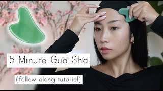 Daily 5 Minute Gua Sha Follow Along Tutorial [upl. by Ssalguod]