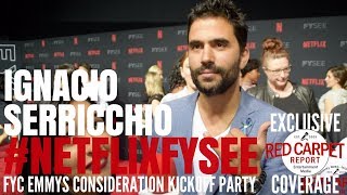 Ignacio Serricchio LostinSpace interviewed at 2018 NetflixFYSee Space FYC Emmys party [upl. by Ho58]