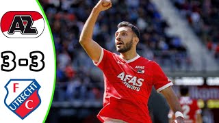 AZ Alkmaar vs FC Utrecht 33 Highlights  Eredivisie 2024 Efootball Game Play [upl. by Ahsikal]