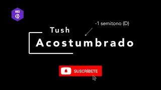 Acostumbrado  Karaoke  Tush  1 Semitono D [upl. by Airotnahs]