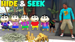 GTA 5  Franklin Playing Hide And Seek With Colourful Shinchan  In Gta 5 [upl. by Hamlen]