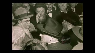 Rare Video of Satmar Rebbe Rav Yoel Teitelbaum at a Chupah  1947 [upl. by Sanborn109]