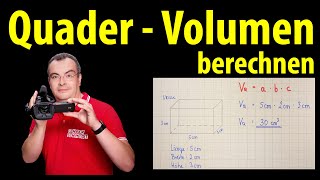 Quader  Volumen berechnen  Lehrerschmidt [upl. by Mcnelly253]