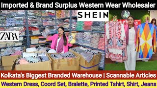 Imported amp Brand Surplus Western Dress Coord Set Printed Tshirt Bralette Wholesaler in Kolkata [upl. by Clarise]