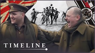 The Frontline Football Match Between Britain And Germany  WW1 Christmas Truce [upl. by Wehttan629]