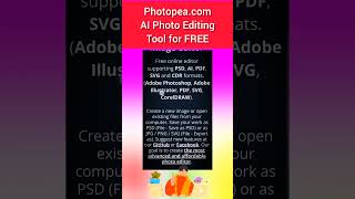 AI Photo Editing Tool FREE  Photopeacom photopea [upl. by Weldon]