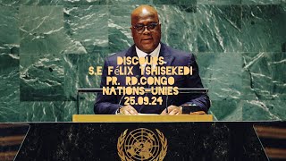 DISCOURS PR FÉLIX TSHISEKEDI 79e ASSEMBLÉE GÉNÉRALE DES NATIONS UNIES 250924 À NEWYORK [upl. by Deborah]