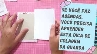 Super dica para colar a guarda da agenda e sua capa não soltar e não entortar [upl. by Alayne]