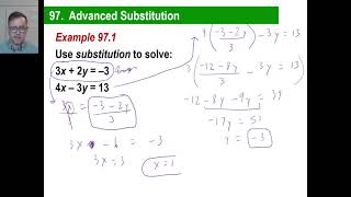 Saxon Math  Algebra 2 3rd Edition Lesson 97  Advanced Substitution [upl. by Winni]