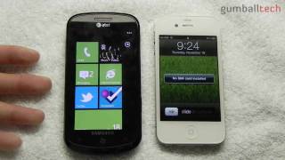 Part X Samsung Focus  Focus vs White iPhone 4 Design hardware speed tests etc [upl. by Regnig]