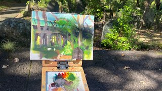 Plein air painting in Auckland winter [upl. by Divad]