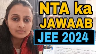 NTA ka JAWAB  JEE JAN 2024 DATA RELEASED [upl. by Aivatahs]