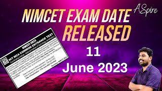 NIMCET 2023 Exam Date  Official Notification [upl. by Declan892]