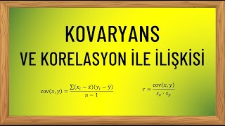 Kovaryans ve Korelasyon ile İlişkisi [upl. by Dawson]