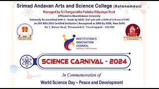 SCIENCE CARNIVAL 2024  SRIMAD ANDAVAN ARTS AND SCIENCE COLLEGE DAY  LIVE [upl. by Augusta]