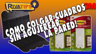 Como colgar cuadros Sin Agujerear la Pared  Tiras Command 3M Super facil y resistente [upl. by Novahs]