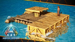 How to Build Drivable Rafts and Motorboats with Foundations in ARK Survival Ascended [upl. by Dominic855]