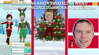 🎅🏼 Tańczący Mikołaj z własnym zdjęciem  Animowana karta świąteczna wideo 🎅🏼 [upl. by Drusus]