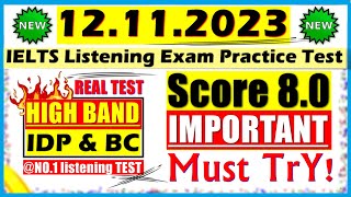 IELTS LISTENING PRACTICE TEST 2023 WITH ANSWERS  12112023 [upl. by Tnairb]