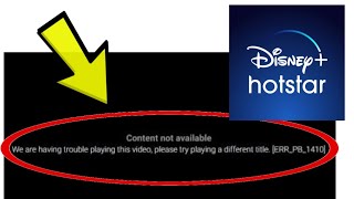 Fix Hotstar Content not available We are having trouble playing this video ERRPB1410 on Laptop [upl. by Joscelin]