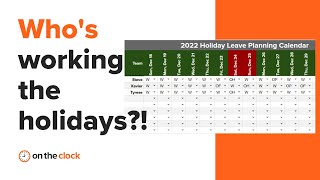 Holiday leave planning calendar for employees and teams [upl. by Drarig]