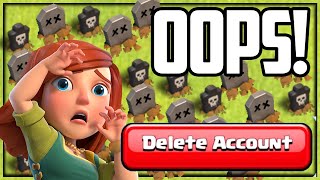 TWO New Accounts to MAX  DELETED One Clash of Clans [upl. by Havelock]